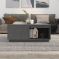 vidaXL Τραπεζάκι Σαλονιού Γκρι 100x101x40,5 εκ. από Μασίφ Ξύλο Πεύκου