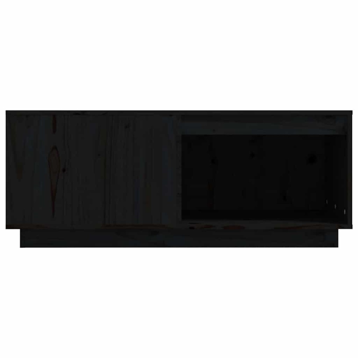vidaXL Τραπεζάκι Σαλονιού Μαύρο 100x101x40,5 εκ. από Μασίφ Ξύλο Πεύκου