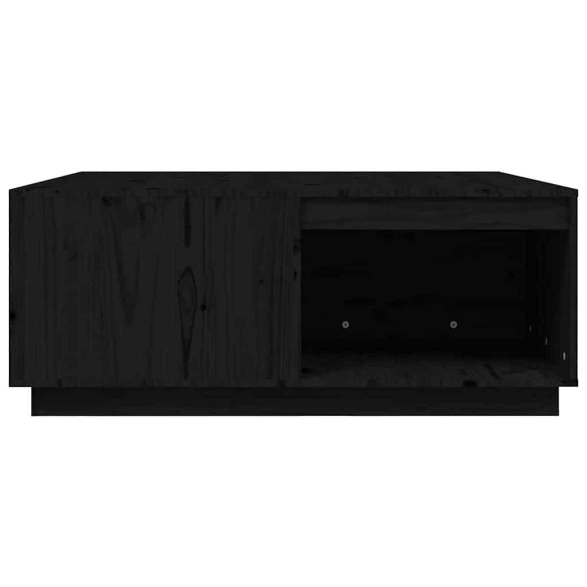 vidaXL Τραπεζάκι Σαλονιού Μαύρο 100x101x40,5 εκ. από Μασίφ Ξύλο Πεύκου