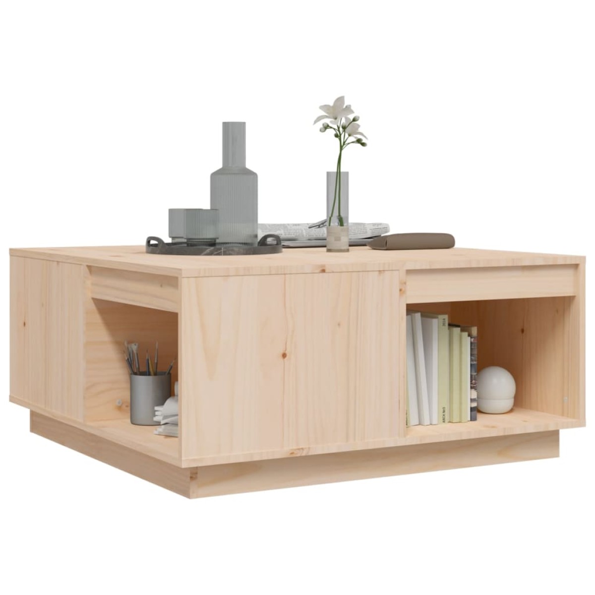 vidaXL Τραπεζάκι Σαλονιού 80x81x36,5 εκ. από Μασίφ Ξύλο Πεύκου