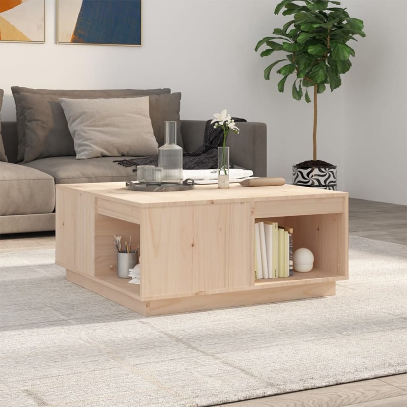 vidaXL Τραπεζάκι Σαλονιού 80x81x36,5 εκ. από Μασίφ Ξύλο Πεύκου