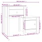 vidaXL Κομοδίνο 79 x 38 x 65,5 εκ. από Μασίφ Ξύλο Πεύκου