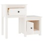 vidaXL Κομοδίνα 2 τεμ. Λευκά 79,5x38x65,5 εκ. από Μασίφ Ξύλο Πεύκου