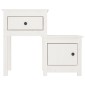 vidaXL Κομοδίνα 2 τεμ. Λευκά 79,5x38x65,5 εκ. από Μασίφ Ξύλο Πεύκου