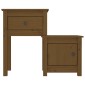 vidaXL Κομοδίνο Γκρι 79,5x38x65,5 εκ. από Μασίφ Ξύλο Πεύκου