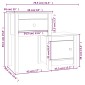 vidaXL Κομοδίνο Μαύρο 79,5 x 38 x 65,5 εκ. από Μασίφ Ξύλο Πεύκου