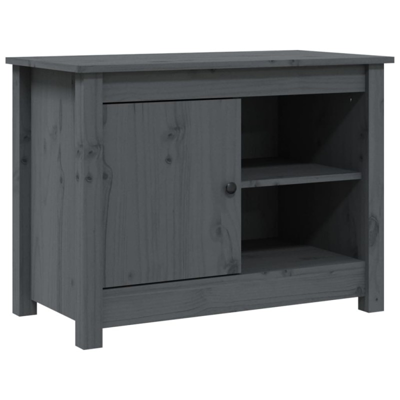 vidaXL Έπιπλο Τηλεόρασης Γκρι 70x36,5x52 εκ. από Μασίφ Ξύλο Πεύκου