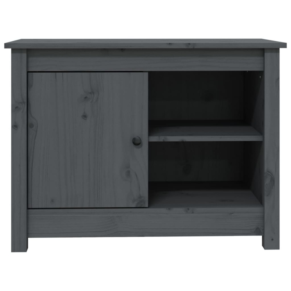 vidaXL Έπιπλο Τηλεόρασης Γκρι 70x36,5x52 εκ. από Μασίφ Ξύλο Πεύκου