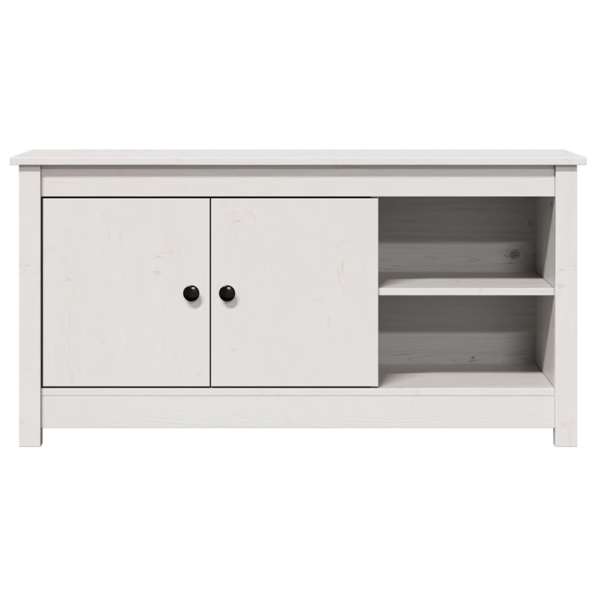vidaXL Έπιπλο Τηλεόρασης Λευκό 103x36,5x52 εκ. από Μασίφ Ξύλο Πεύκου