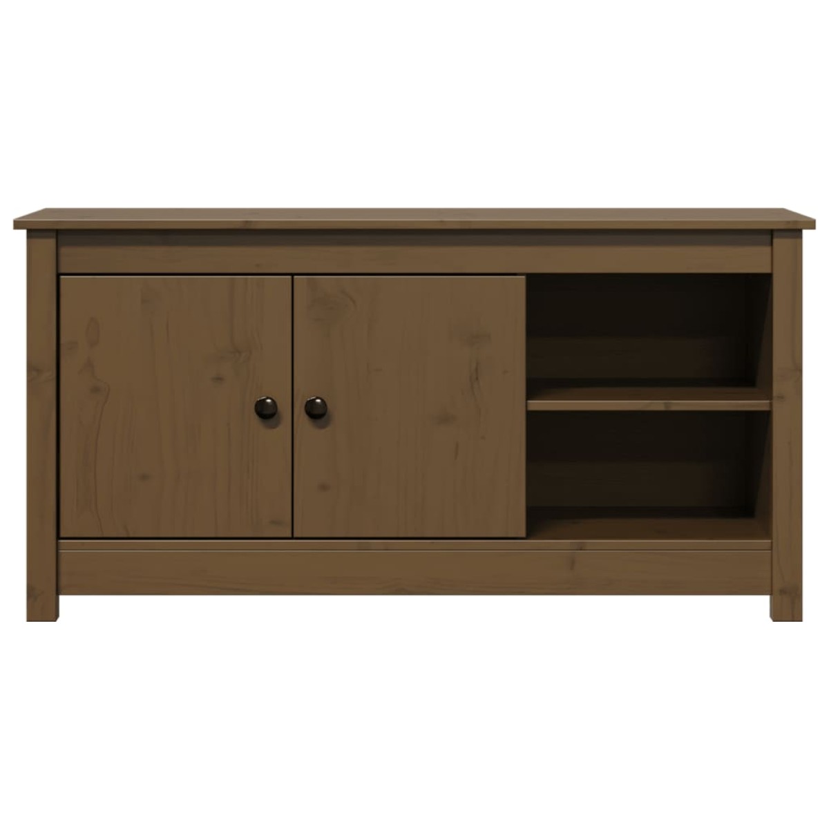 vidaXL Έπιπλο Τηλεόρασης Μελί Καφέ 103x36,5x52εκ από Μασίφ Ξύλο Πεύκου