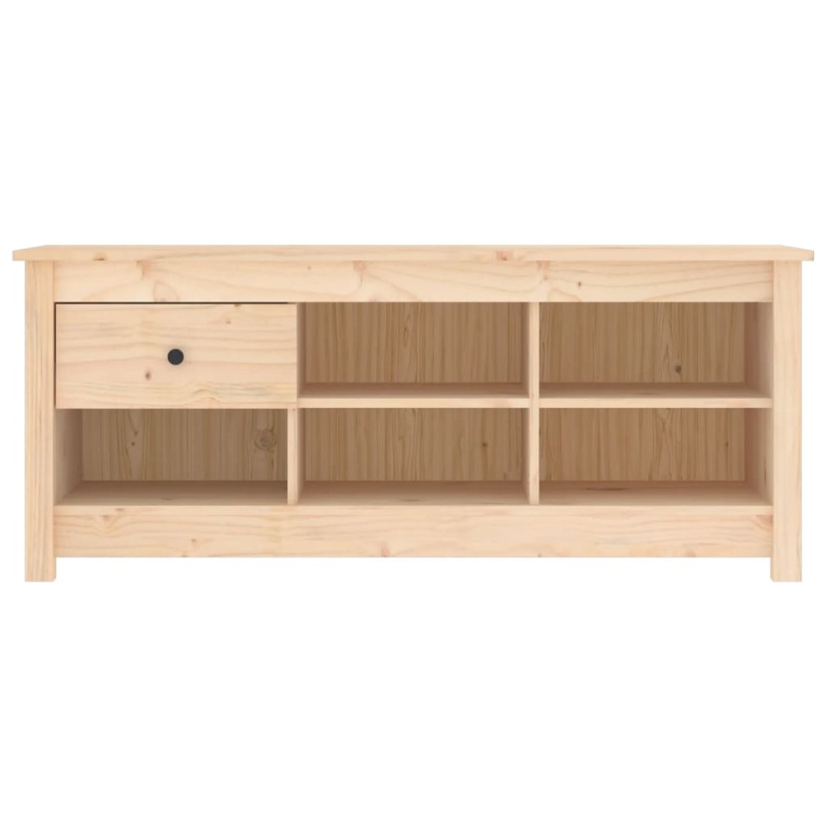vidaXL Παπουτσοθήκη 110 x 38 x 45,5 εκ. από Μασίφ Ξύλο Πεύκου