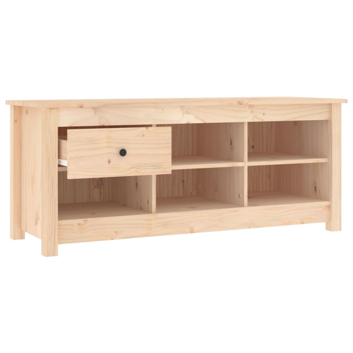 vidaXL Παπουτσοθήκη 110 x 38 x 45,5 εκ. από Μασίφ Ξύλο Πεύκου