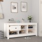 vidaXL Παπουτσοθήκη Λευκή 110 x 38 x 45,5 εκ. από Μασίφ Ξύλο Πεύκου