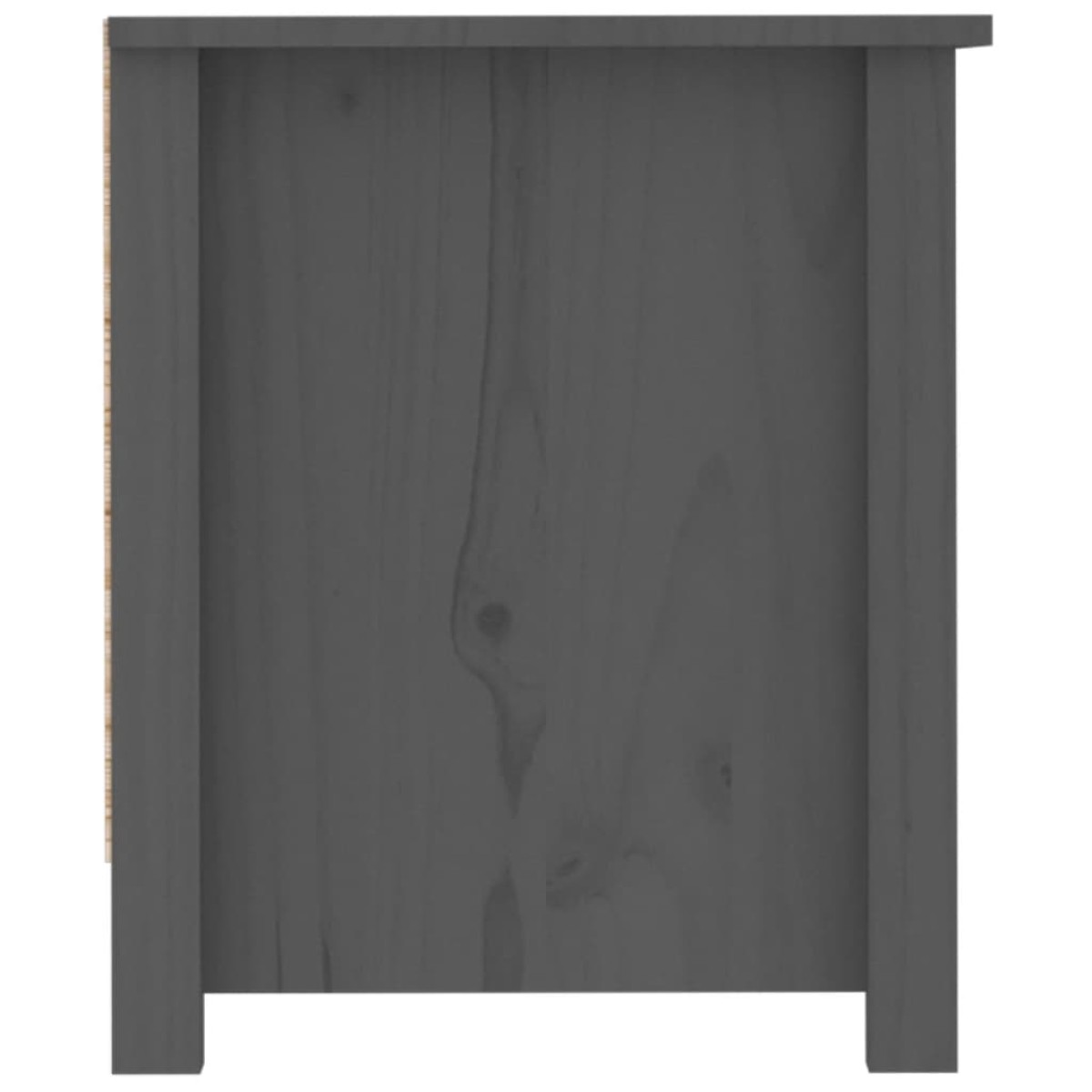 vidaXL Παπουτσοθήκη Γκρί 110 x 38 x 45,5 εκ. από Μασίφ Ξύλο Πεύκου