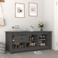 vidaXL Παπουτσοθήκη Γκρί 110 x 38 x 45,5 εκ. από Μασίφ Ξύλο Πεύκου