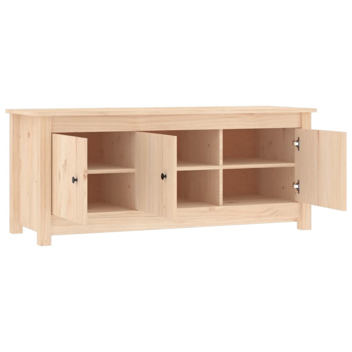 vidaXL Παπουτσοθήκη 110 x 38 x 45,5 εκ. από Μασίφ Ξύλο Πεύκου