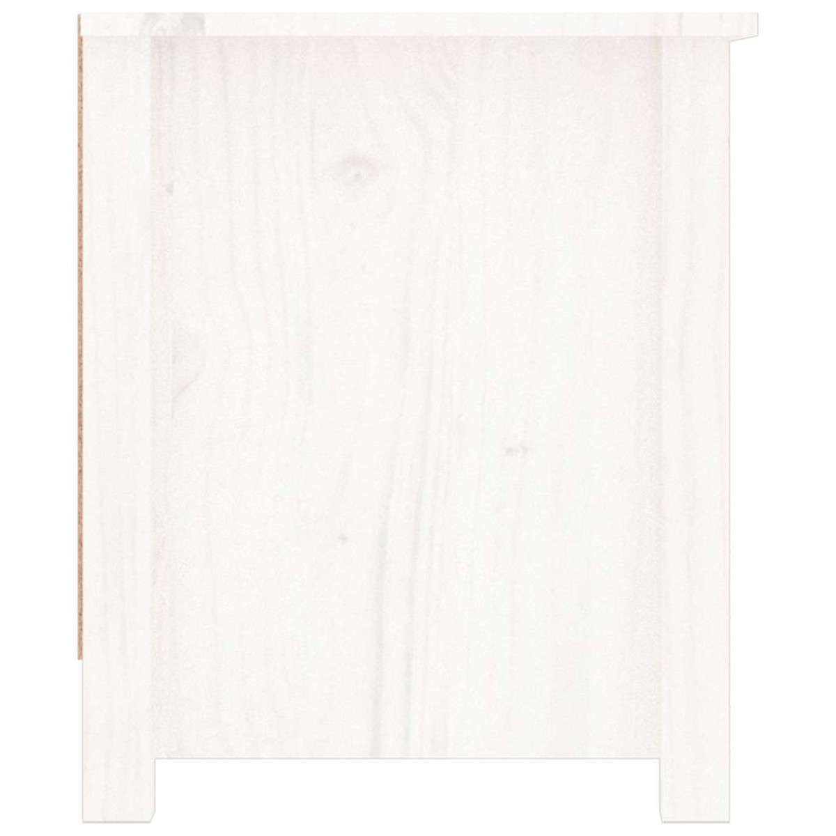 vidaXL Παπουτσοθήκη Λευκή 110 x 38 x 45,5 εκ. από Μασίφ Ξύλο Πεύκου