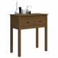 vidaXL Τραπέζι Κονσόλα Καφέ Μελί 70x35x75 εκ. Μασίφ Ξύλο Πεύκου