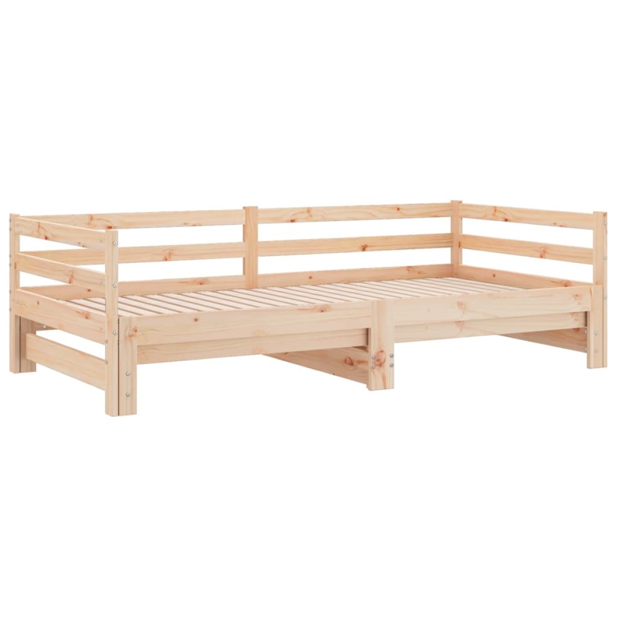 vidaXL Καναπές Κρεβάτι Συρόμενος 2x(90x190) εκ. Μασίφ Ξύλο Πεύκου