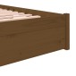 vidaXL Πλαίσιο Κρεβατιού Μελί 120x190 εκ. Μασίφ Ξύλο Small Double