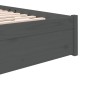 vidaXL Πλαίσιο Κρεβατιού Γκρι 140 x 200 εκ. από Μασίφ Ξύλο