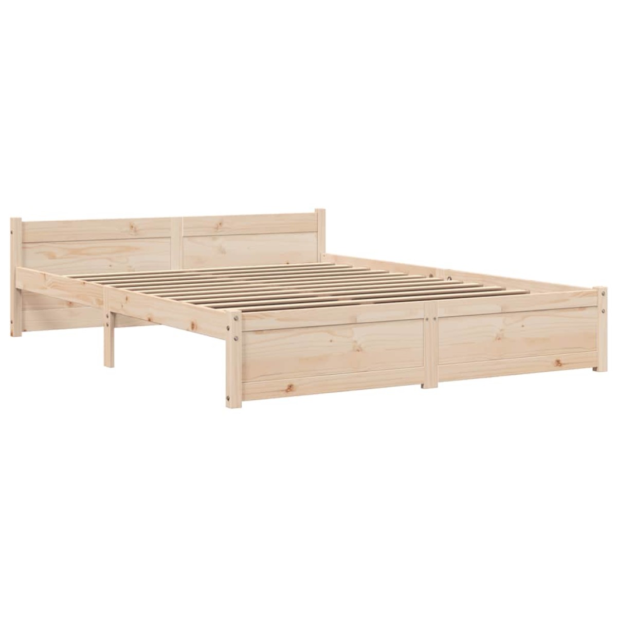 vidaXL Πλαίσιο Κρεβατιού 150 x 200 εκ. Μασίφ Ξύλο King Size
