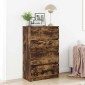 vidaXL Συρταριέρα Καπνιστή Δρυς 60 x 35 x 98,5 εκ. Επεξεργασμένο Ξύλο