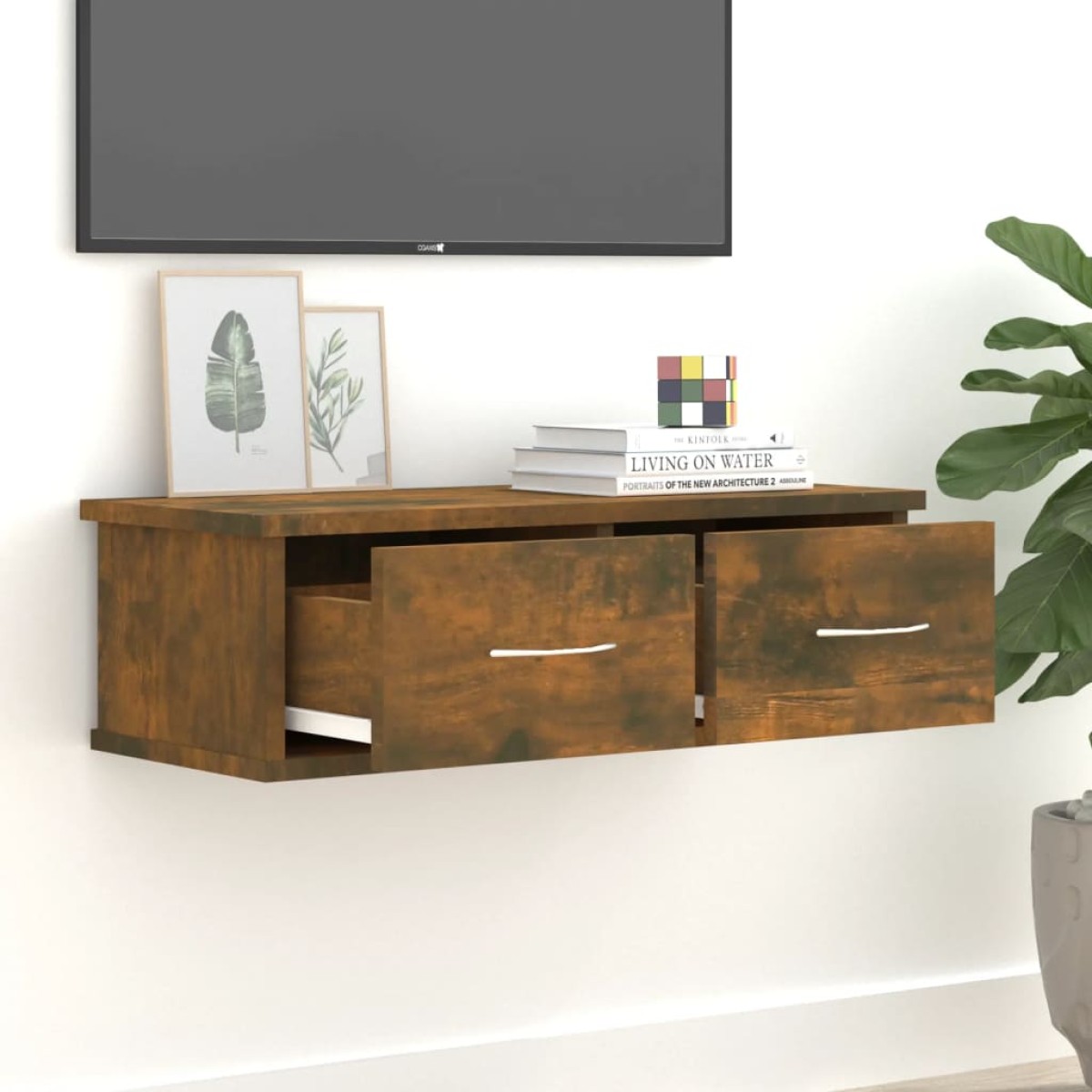 vidaXL Ντουλάπι Τοίχου Καπνιστή Δρυς 60x26x18,5 εκ. Επεξεργασμένο Ξύλο