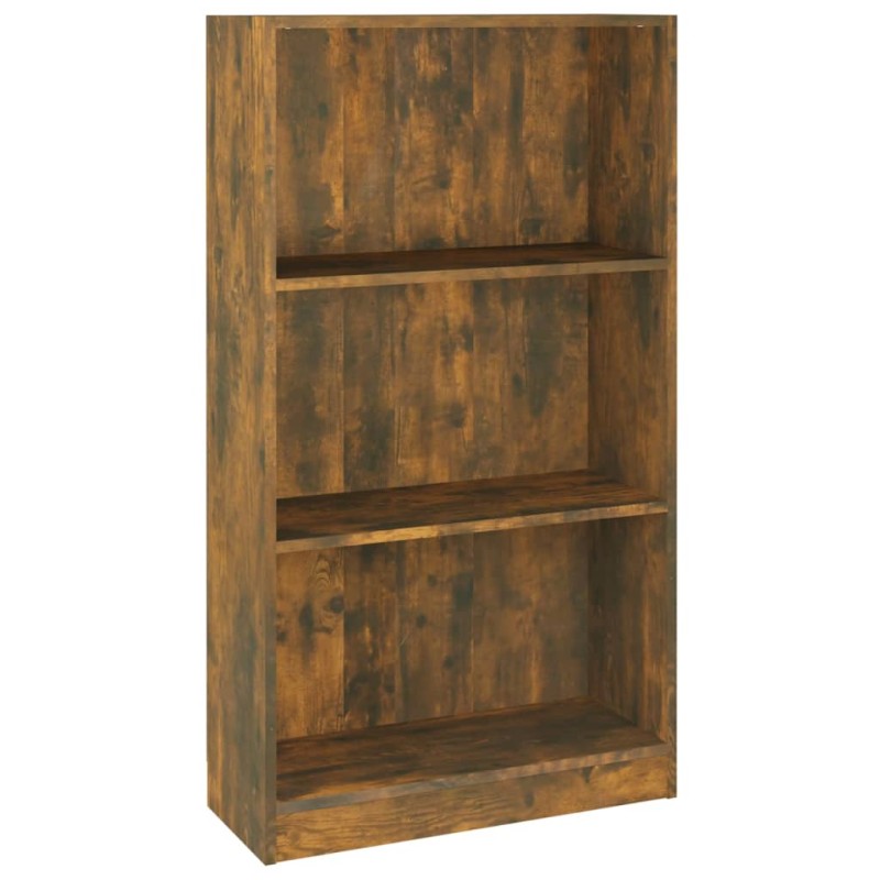 vidaXL Βιβλιοθήκη Καπνιστή Δρυς 60x24x109 εκ. από Επεξεργασμένο Ξύλο