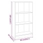 vidaXL Βιβλιοθήκη Καπνιστή Δρυς 60x24x109 εκ. από Επεξεργασμένο Ξύλο