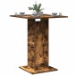 vidaXL Τραπέζι Bistro Καπνιστή Δρυς 60x60x75 εκ από Επεξεργασμένο Ξύλο
