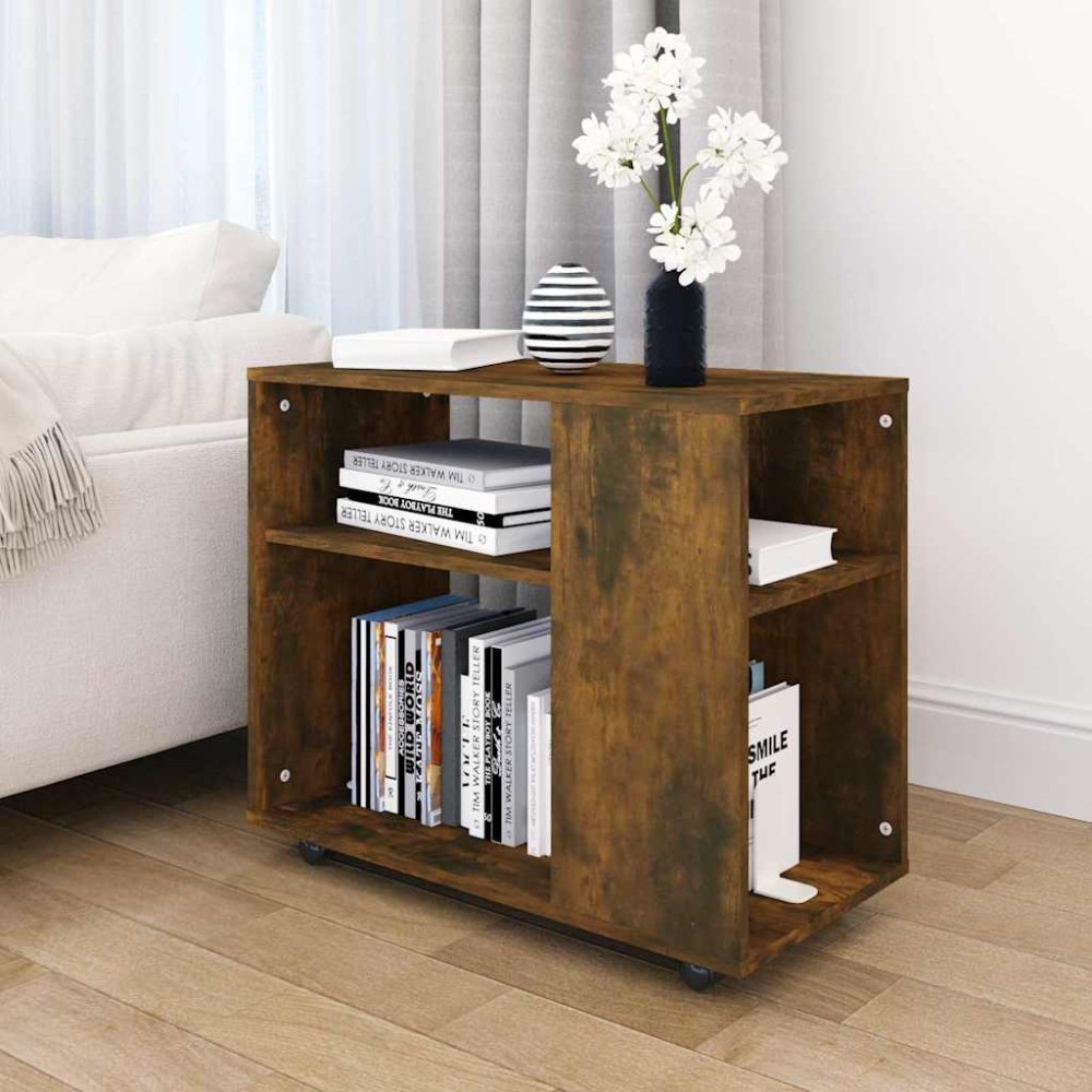 vidaXL Τραπέζι Βοηθητικό Καπνιστή Δρυς 70x35x60,5 εκ. Επεξεργασμένο Ξύλο
