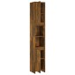 vidaXL Ντουλάπι Μπάνιου Καπνιστή Δρυς 30x30x183,5 εκ. Επεξεργ. Ξύλο