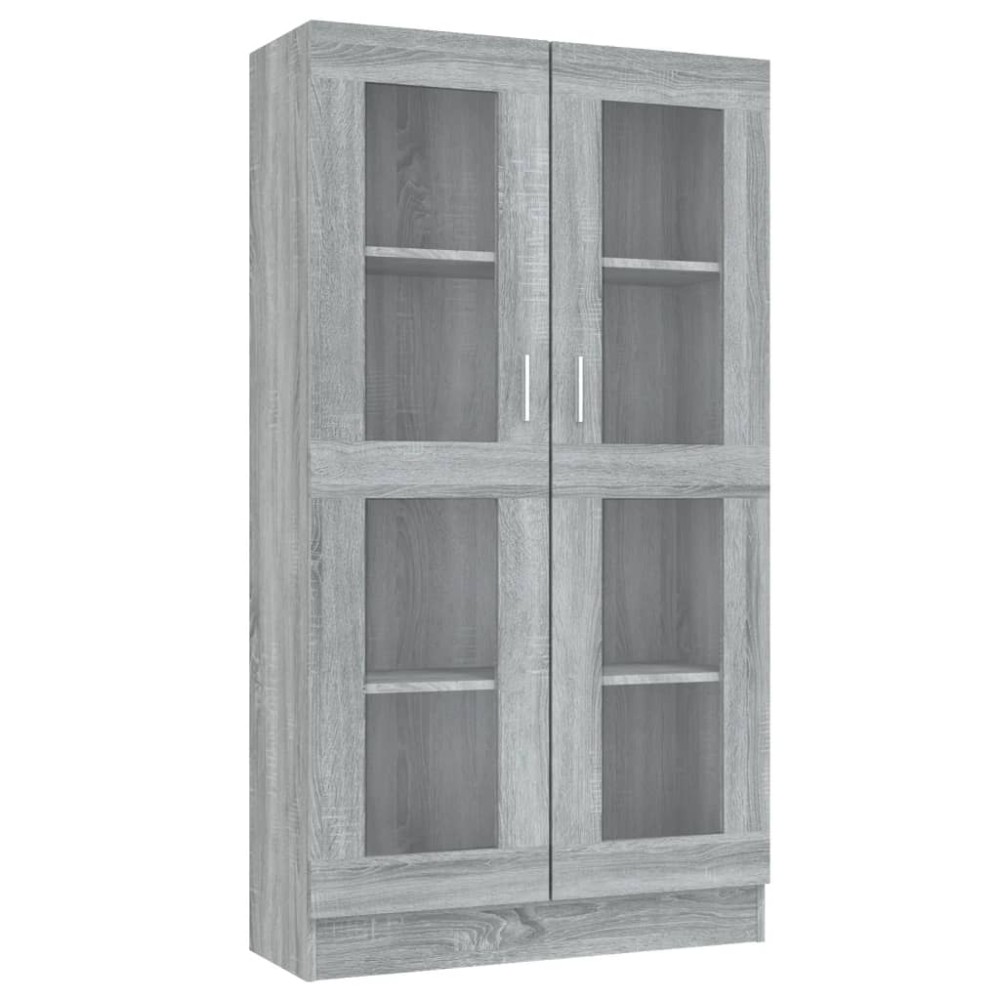 vidaXL Βιτρίνα Γκρι Sonoma 82,5 x 30,5 x 150 εκ. Επεξεργασμένο Ξύλο