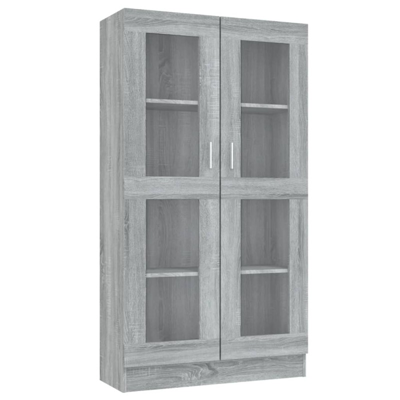vidaXL Βιτρίνα Γκρι Sonoma 82,5 x 30,5 x 150 εκ. Επεξεργασμένο Ξύλο