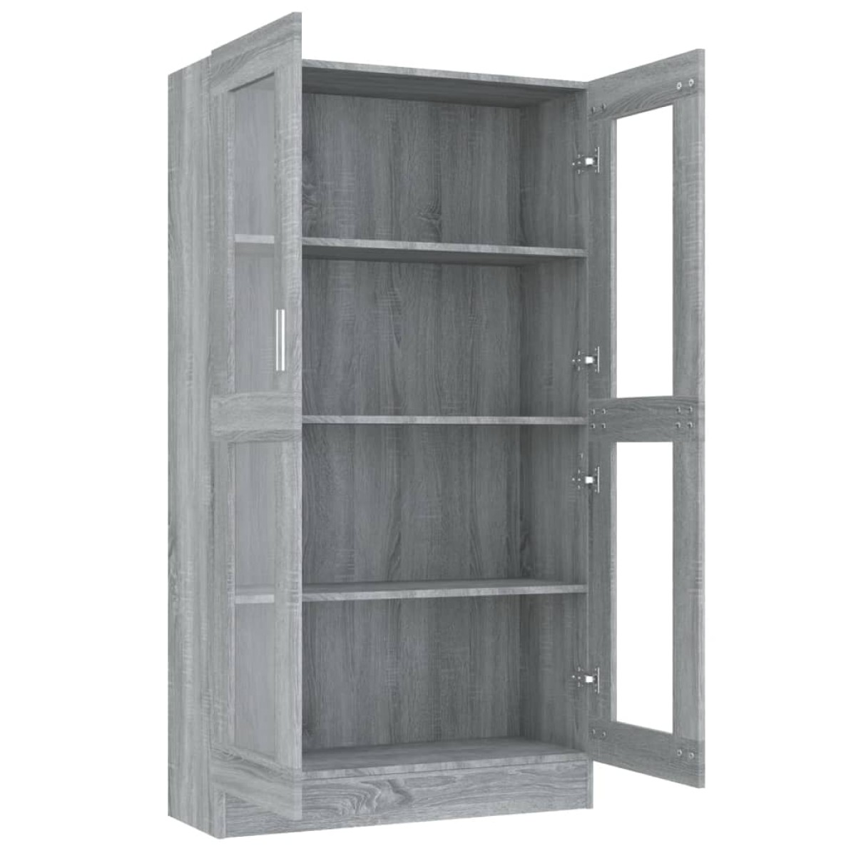 vidaXL Βιτρίνα Γκρι Sonoma 82,5 x 30,5 x 150 εκ. Επεξεργασμένο Ξύλο
