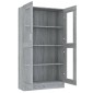 vidaXL Βιτρίνα Γκρι Sonoma 82,5 x 30,5 x 150 εκ. Επεξεργασμένο Ξύλο