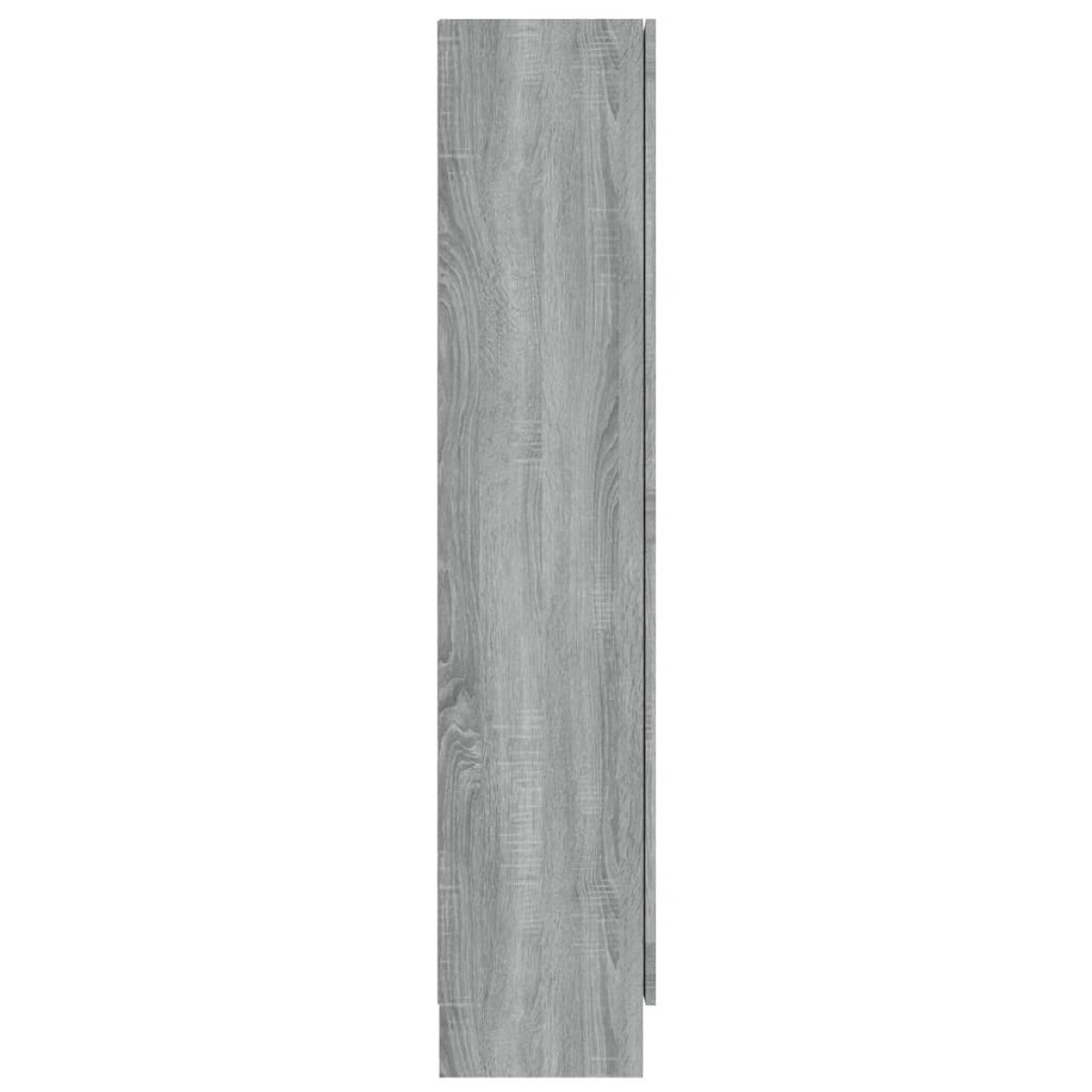 vidaXL Βιτρίνα Γκρι Sonoma 82,5 x 30,5 x 150 εκ. Επεξεργασμένο Ξύλο