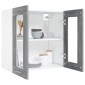 vidaXL Κρεμαστό Ντουλάπι Γυάλινο Γκρι Sonoma 60x31x60 εκ. Επεξ. Ξύλο
