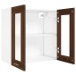 vidaXL Κρεμαστό Ντουλάπι Γυάλινο Καφέ Δρυς 60x31x60 εκ. Επεξεργ. Ξύλο