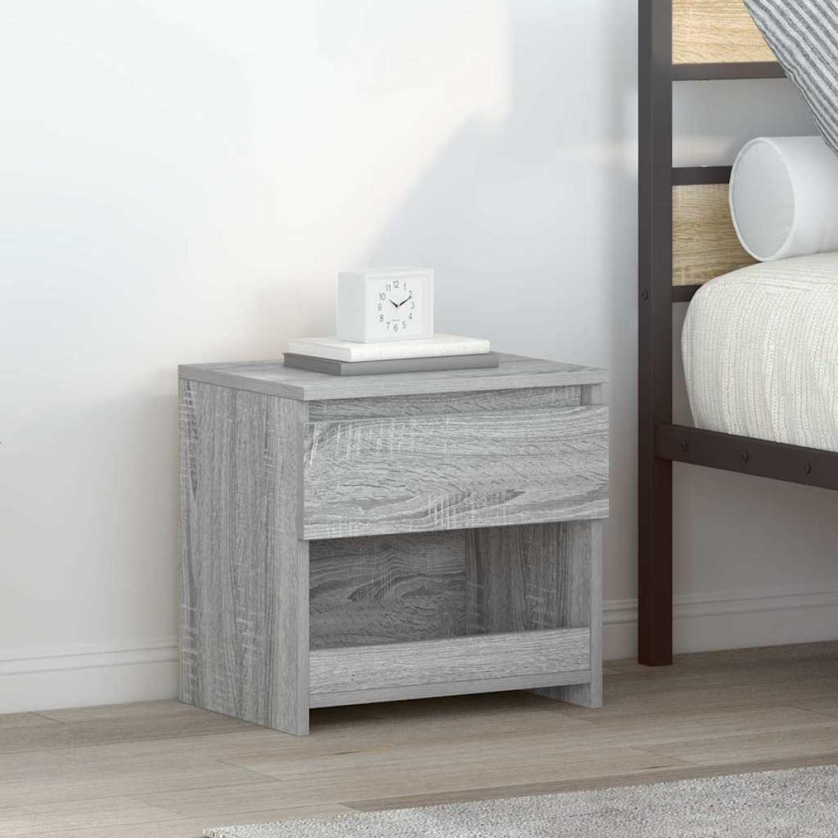 vidaXL Κομοδίνο Γκρι Sonoma 40 x 30 x 39 εκ. από Επεξεργασμένο Ξύλο