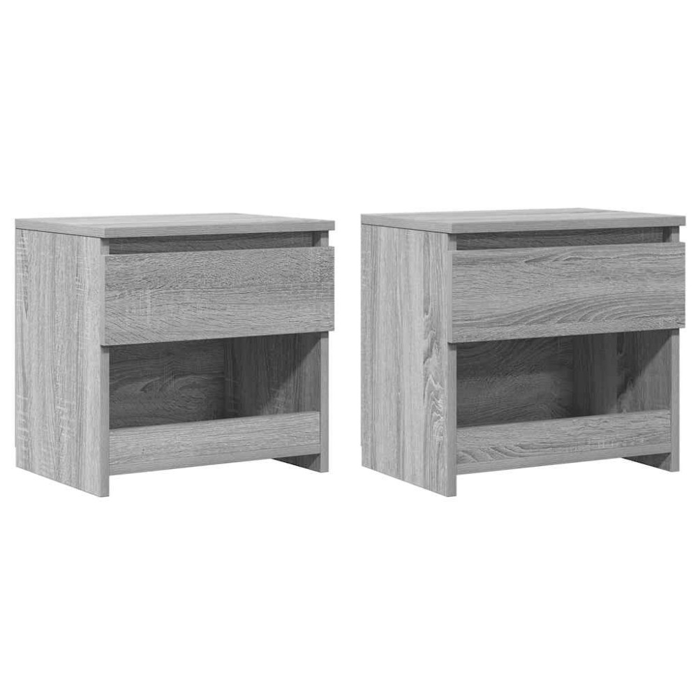 vidaXL Κομοδίνα 2 τεμ. Γκρι Sonoma 40x30x39 εκ. από Επεξεργασμένο Ξύλο