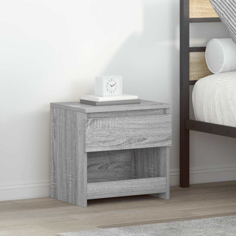 vidaXL Κομοδίνα 2 τεμ. Γκρι Sonoma 40x30x39 εκ. από Επεξεργασμένο Ξύλο