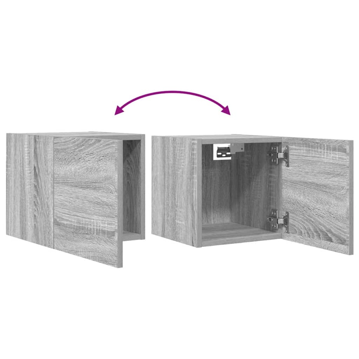 vidaXL Έπιπλο Τηλεόρασης Επιτοίχιο Γκρι Sonoma 30,5 x 30 x 30 εκ.