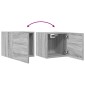 vidaXL Έπιπλο Τηλεόρασης Επιτοίχιο Γκρι Sonoma 30,5 x 30 x 30 εκ.