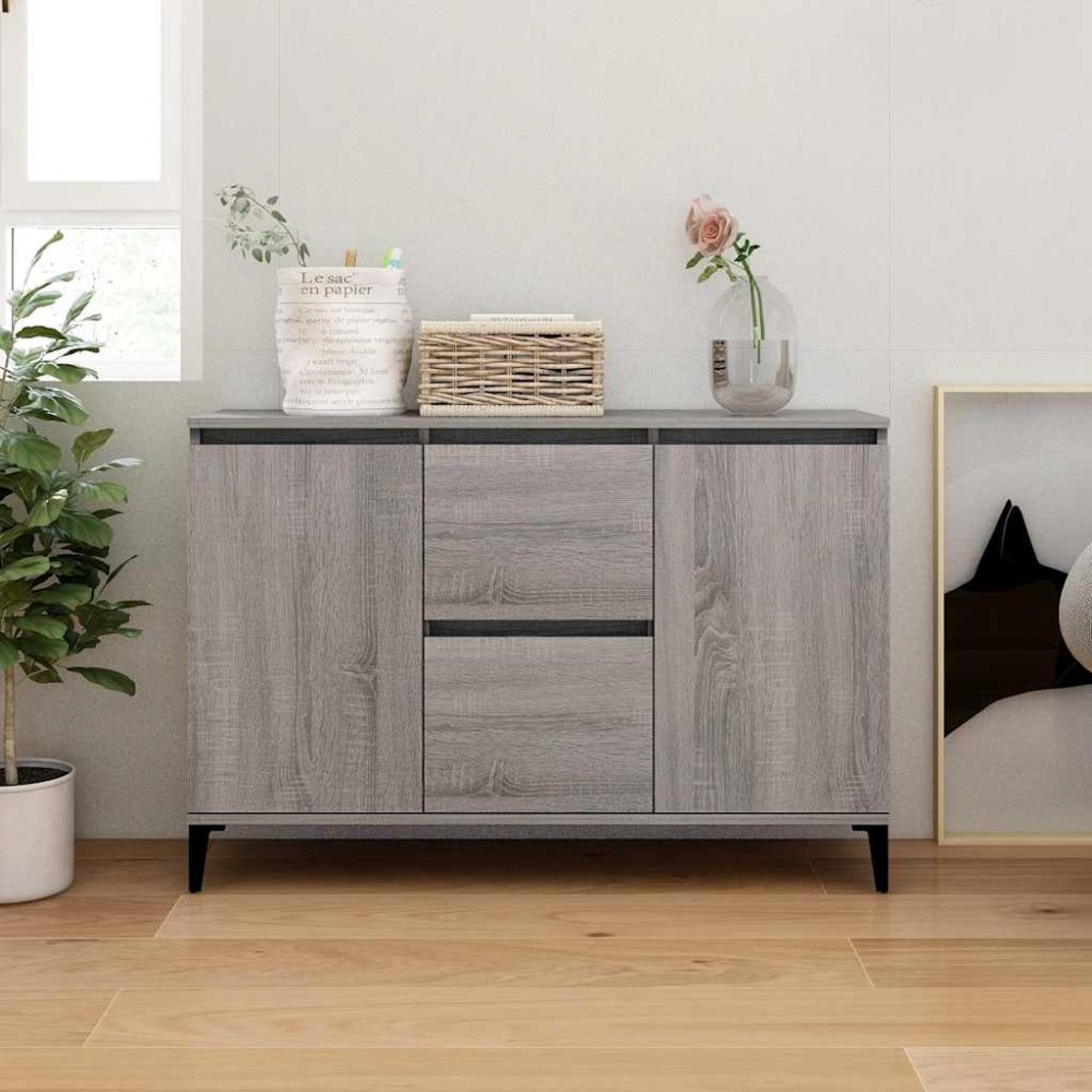 vidaXL Μπουφές Γκρι Sonoma 102 x 35 x 70 εκ. από Επεξεργασμένο Ξύλο