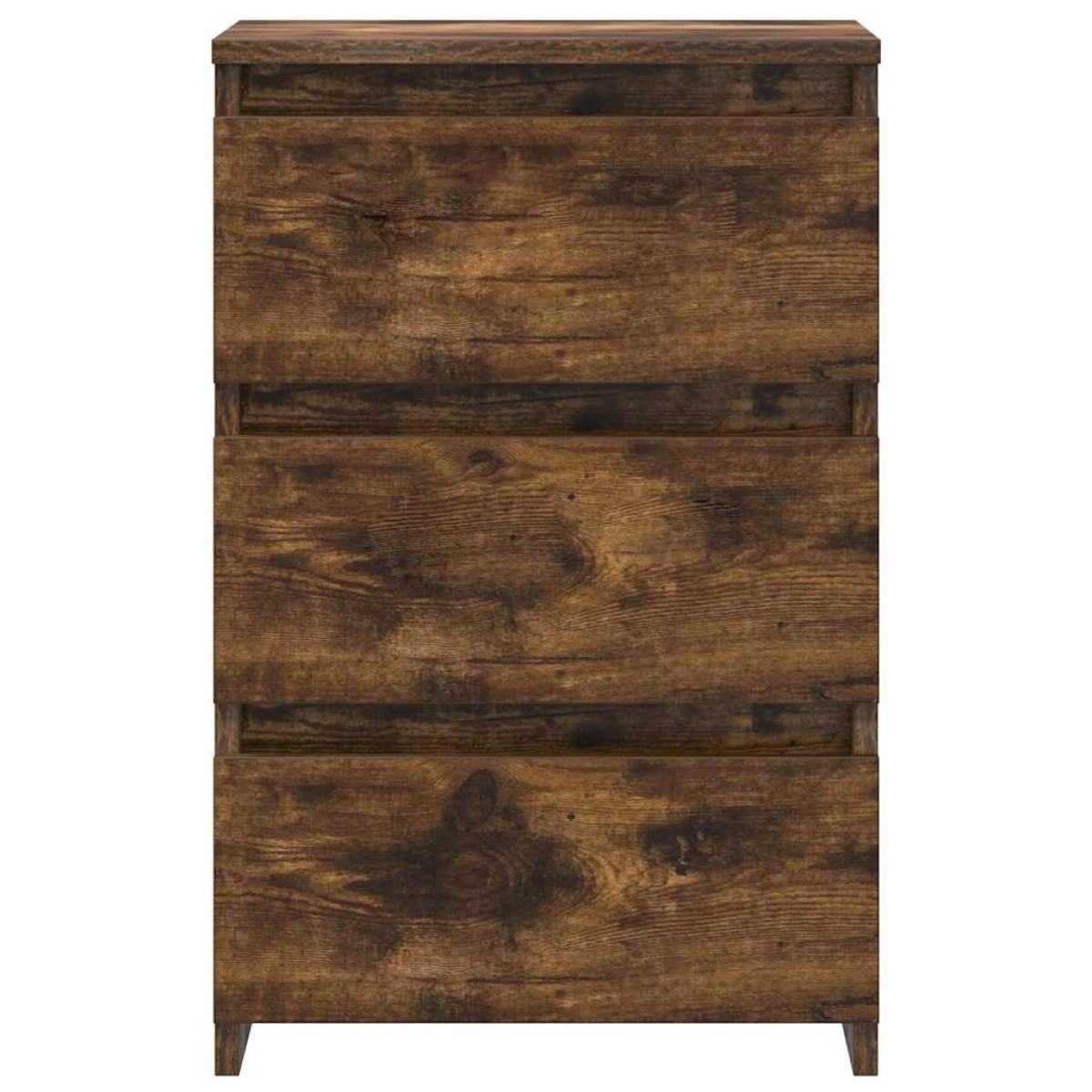 vidaXL Κομοδίνα 2 τεμ. Καπνιστή Δρυς 40x35x62,5 εκ. Επεξεργασμένο Ξύλο