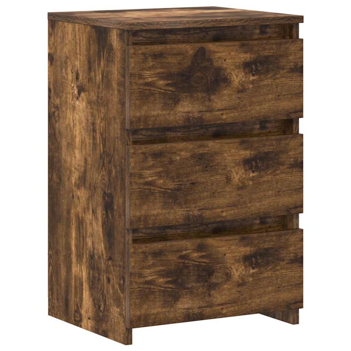 vidaXL Κομοδίνα 2 τεμ. Καπνιστή Δρυς 40x35x62,5 εκ. Επεξεργασμένο Ξύλο