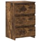vidaXL Κομοδίνα 2 τεμ. Καπνιστή Δρυς 40x35x62,5 εκ. Επεξεργασμένο Ξύλο