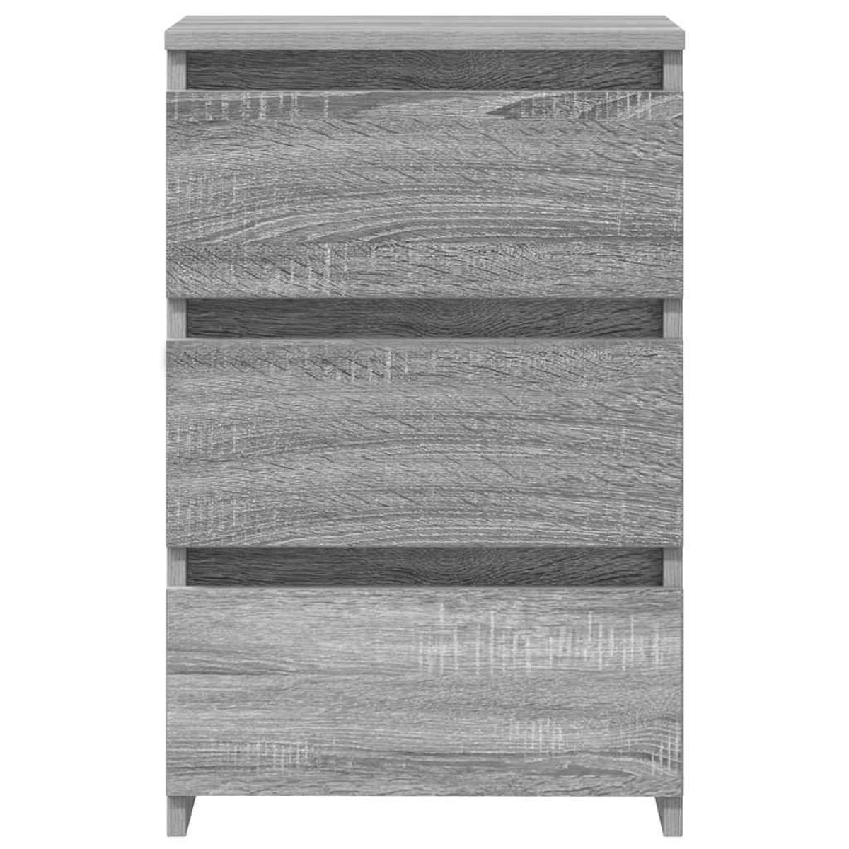 vidaXL Κομοδίνα 2 τεμ. Γκρι Sonoma 40x35x62,5 εκ. Επεξεργασμένο Ξύλο
